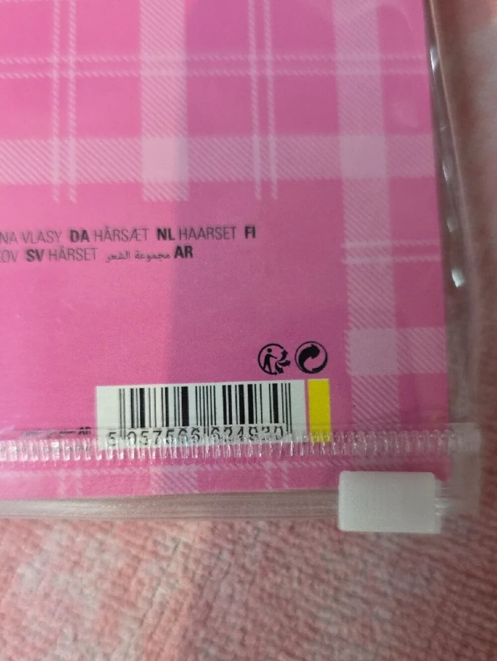 Revolution Kids Yellow Plaid Braided Headband with Red Snap Clips